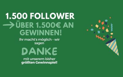 1.500 Follower Instagram Gewinnspiel